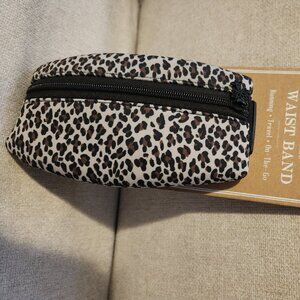 Oak & Reed Animal Print Leopard Zipper Waist Pouch Band FANNY PACK - NWT